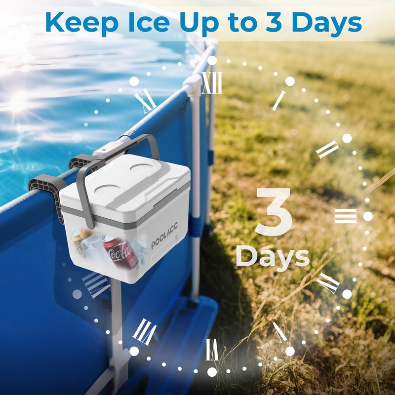 Portable Personal Cooler, Poolside Ice Chest for Above Ground Pool