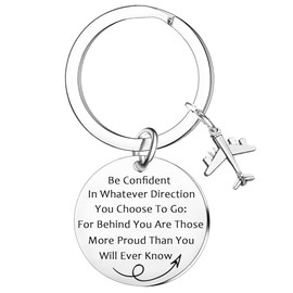Tihnvk Pilot Keychain for Men Women Gifts for Pilots Aviation Flight Attendant Keyring New Pilots Graduation Presents Christmas Birthday Gifts for Pilots