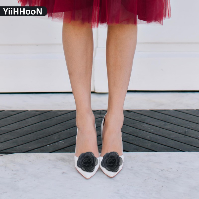 6 Pcs Flower and Bow Shoe Clips, 3 Styles Shoe