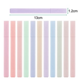 Fousenuk Pack of 12 Highlighters, Pastel Highlighters, 12 Colours, Marker Pens for Learning and Marking, Highlighter Pen, Assorted Colours, Pastel for Journaling Note, Schools, Offices, Students,