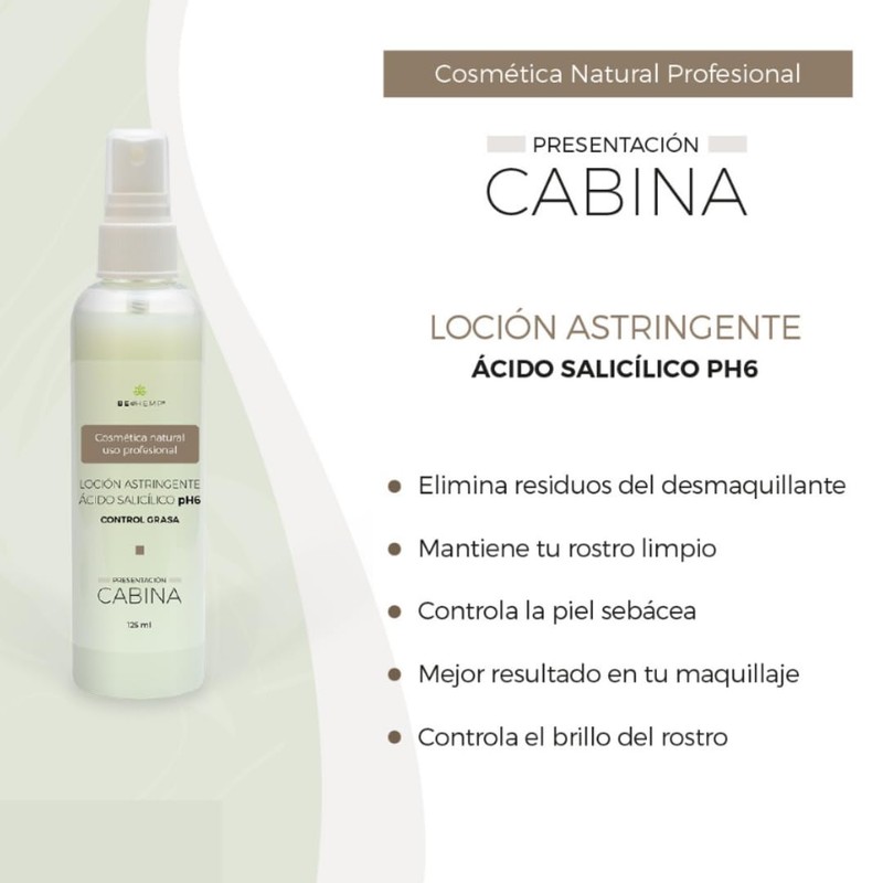 Kit 4 lociones, balanceador ph, astringente, rosas, azuleno Beohemp