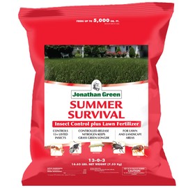 Jonathan Green (12011) Summer Survival Insect Control with Lawn Fertilizer - 13-0-3 Grass Fertilizer (5,000 Sq. Ft.)