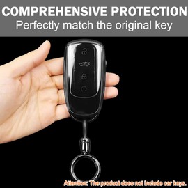 XMSCN TPU Key Fob Cover for Chery Jaecoo J7 J8 J9 Tiggo 8 Pro Tiggo 8plus 5 Plus 7pro Tiggo 7 Pro Max Omoda 5 C5, Accessories with Keychains, Smart Key Protector, 4 Buttons Car TPU Case