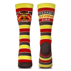 QLINLEAF Thanksgiving Turkey Socks Turkey Trot Socks Fun Turkey Knee High Running Socks