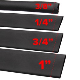 PARACORD PLANET – Polyolefin Single Wall Heat Shrink Tubing – 3:1 Shrink Ratio – Flexible, Flame Retardant Tubing for Electrical Insulation – 1/4 in 5 Feet