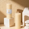 2-Pack 2x6 White Beeswax Pillar Candles, Hand-Rolled Honeycomb Texture