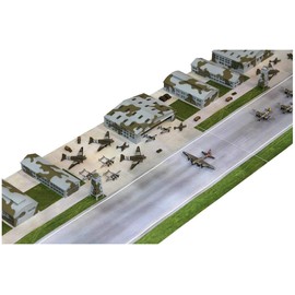Pitroad SPS01 1/700 SPS Series WWII US Army Air Force Base Airfield Scene Paper Base (7.1 x 11.0 inches (180 x 280 mm), 2 Pieces)