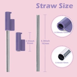Jetstop Straw Kit Compatible with Brumate Era 30 oz - 3 Stainless Steel Straws with Silicone Straw Connectors, Sealing Rings & Cleaning Brushes - Reusable Accessories for Brümate Tumbler