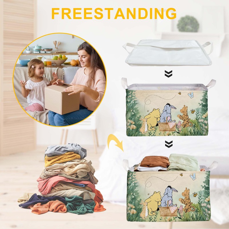 ZsaTuiy Winnie Nursery Decor, the Pooh Baby Stuff, Winnie Storage