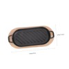 Gatuida 1 Set Cast Iron Griddle Plate Teppanyaki Steak Dish