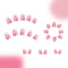 24Pcs Light Pink Press on Nails Short Square Fake Nails