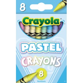 Crayola Pastel Crayons (8ct), Specialty Crayons for Kids, Art Supplies, Pair with Coloring Books, Gift for Kids, Ages 3, 4, 5