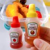 Mini Ketchup Bottles, 25ml Refillable Condiment Squeeze Bottle Salad Dressing