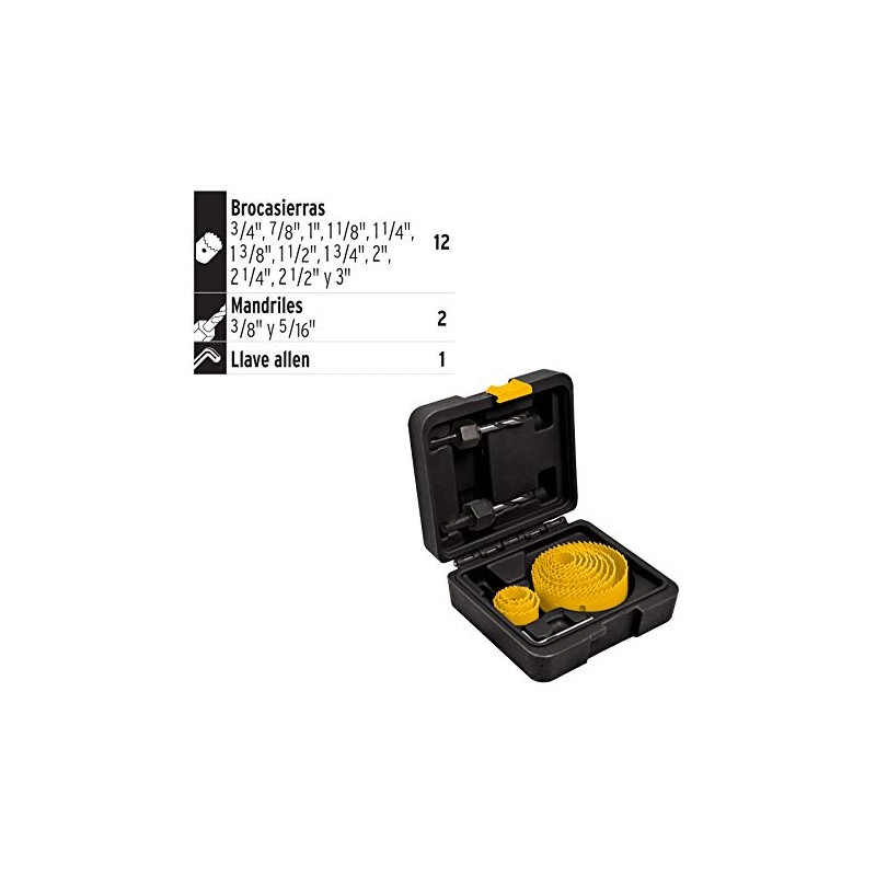 Pretul KIT-14P, Juego de brocasierras de acero al carbono, 15