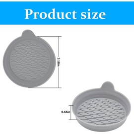 XINLIYA 4PCS Car Cup Holder Coasters, Non-Slip Silicone Vehicle Recessed Water Bottle Mats, Soft Sift-Proof Spill Automotive Interior Cup Pad Accessories, Universal for SUV, Truck, RV (Gray)