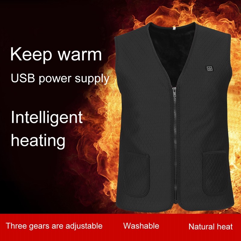 Intelligent Electric Heating Vest Washable Adjustable Warm Keeping Thermal Waistcoat