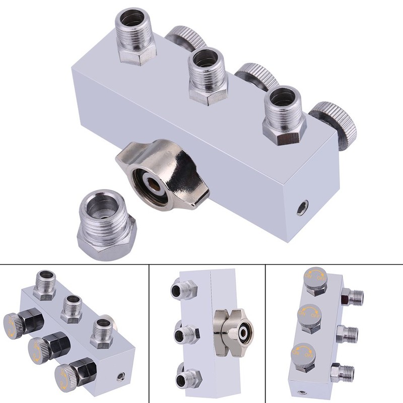 Air Hose Splitter, 3-Way Airbrush Air Hose Splitter, Air Regulation