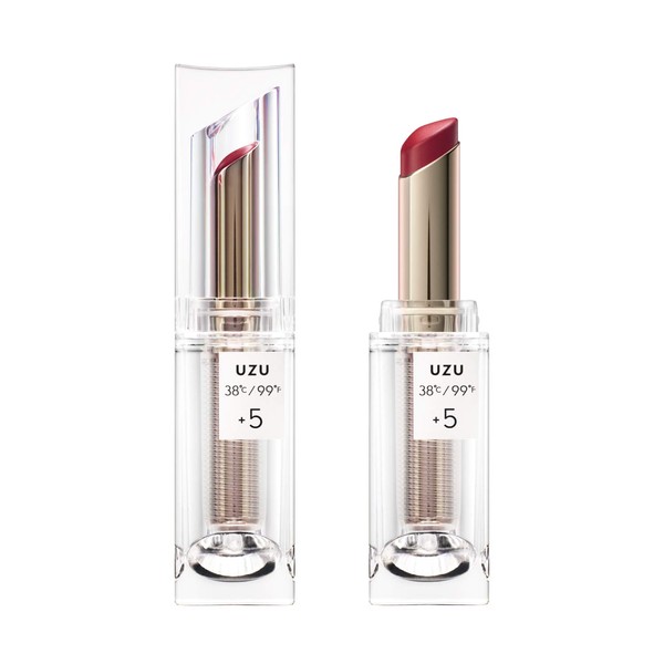 UZU BY FLOWFUSHI 38°C / 99°F Lipstick [+5 Red (Semi-Matte)] Lip Care, Skin Bacteria, Unscented, Hypoallergenic