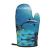 YYHWHJDE Ocean Underwater Dolphin Fish Printing Oven Mitts and Pot
