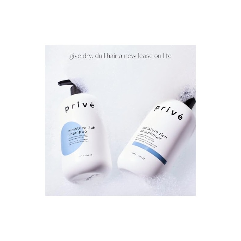 Prive- Champú Moisture Rich: hidratación profunda para cabello seco y