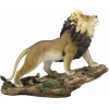 Large African Wildlife Lion Ascending On Pride Rock Statue 16.25"L
