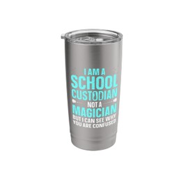 School Custodian Art For Men Women Custodian Appreciation Stainless Steel Insulated Tumbler