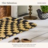MACKENZIE-CHILDS Woven Check Entrance Mat, Decorative Outdoor Coir Doormat, 24"