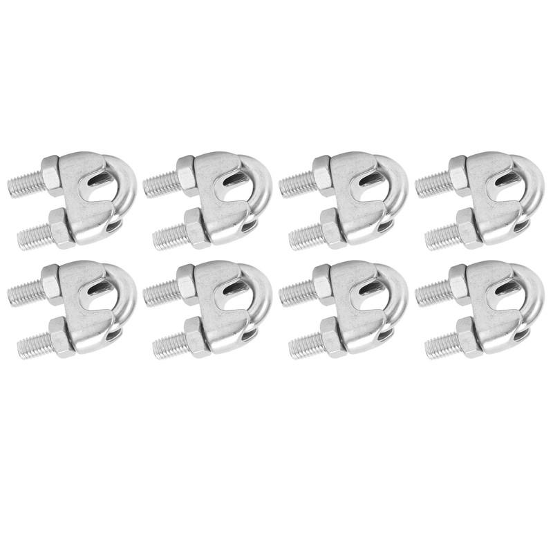 8pcs 3/8 Inch M10 Stainless Steel Wire Rope Cable Clip