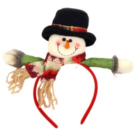 FULANSI Christmas Headband Snowman Doll Hair Bands Cute Christmas Hair Accessories for Women Girls Winter Plush Hair Hoop Xmas Holiday Party Outfit Supplies Decoration