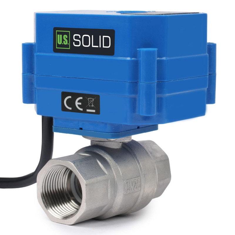 U.S. Solid 3/4 Inch Motorised Ball Valve with Plug 230