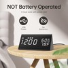 Digital Alarm Clock, with Wooden Electronic LED Time Display, 3