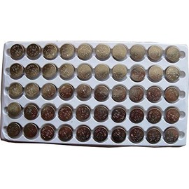 New 50PCS AG10 LR1130 389 LR54 Button Cell Batteries Tray