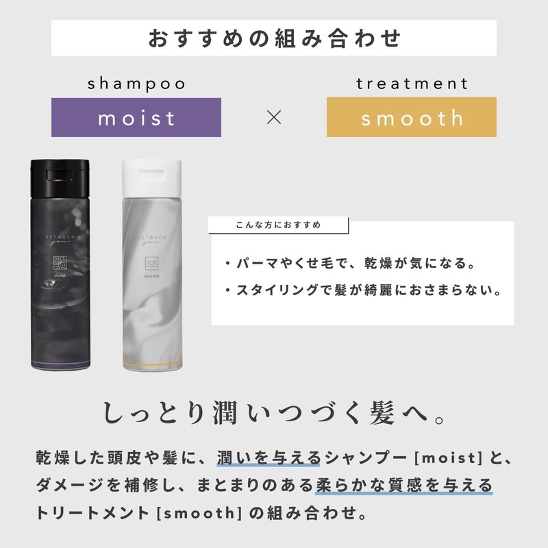 Retouch Shampoo Moist Men's Perm Damage Moisturizing Scalp Hair Care