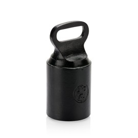 CRAFTSMAN ROAD Cast Iron Door Stop Decorative, Weighted Heavy Door Weight 4lb Antique Free Standing 6' x 3' Non Slip with Handle (Black)