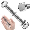 Mywish (5 Sets) 3/8-16x3 Hex Head Nuts and Bolts with