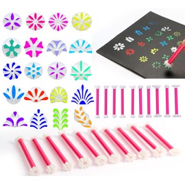 DAFENCHI 40 Shapes Flower Dotting Tools for Mandala Painting, Floral Dotting Pens, Mandala Dot Art Painting Embossing Tool for Rocks, 20 Pens