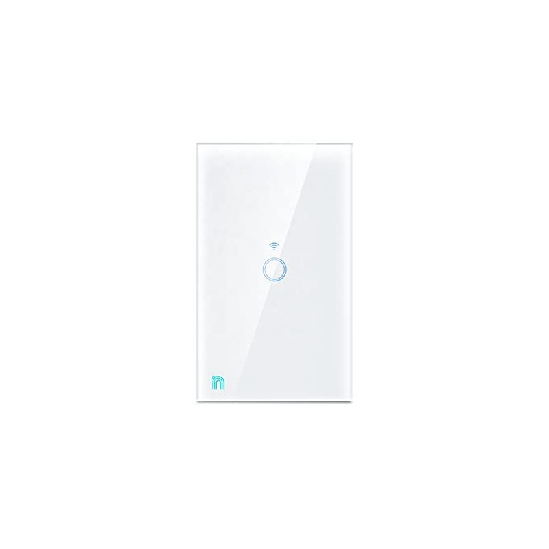 Bunker, Interruptor Inteligente Táctil Wifi, 1 Botón, Blanco