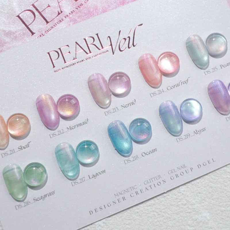 Diesel signature pearl veil 10 piece set magnetic glitter gel