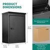 YITAHOME Locking Mailbox, Wall Mount Mailboxes for Outside, 19.7x13.4x8.7 Inch