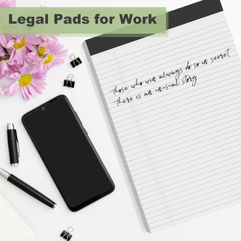 Note Pads A4 Legal Pad, 6 Pack White Notepads A4