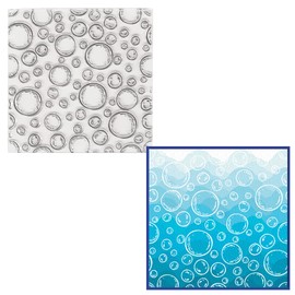 Estivaux Summer Sea Bubbles Background Clear Stamps for Card Making and Journaling, Circle Air Bubbles Rubber Stamps Circles Background Stamps for Scrapbooking DIY Cards Album Crafts Supplies