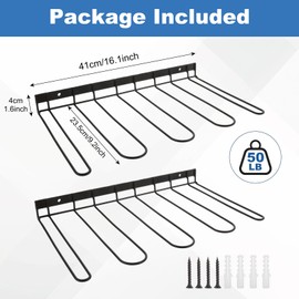 LOPYXBR 2 PCS Boot Rack Wader Hangers Holds 4 Pairs Boot Storage Organizer Tall Boots Metal Boot Rack Organizer Tall Boots Wall Mounted Shoe Rack Wire Boot Hanger for Closet, Entryway, Indoor, Garage