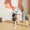 ORUZA Letter Keyring Alphabet Initial Keychain, Metal Letter Key Ring