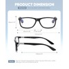 Missfive 2 Pack Classic Bifocal Reading Glasses for Men Women,