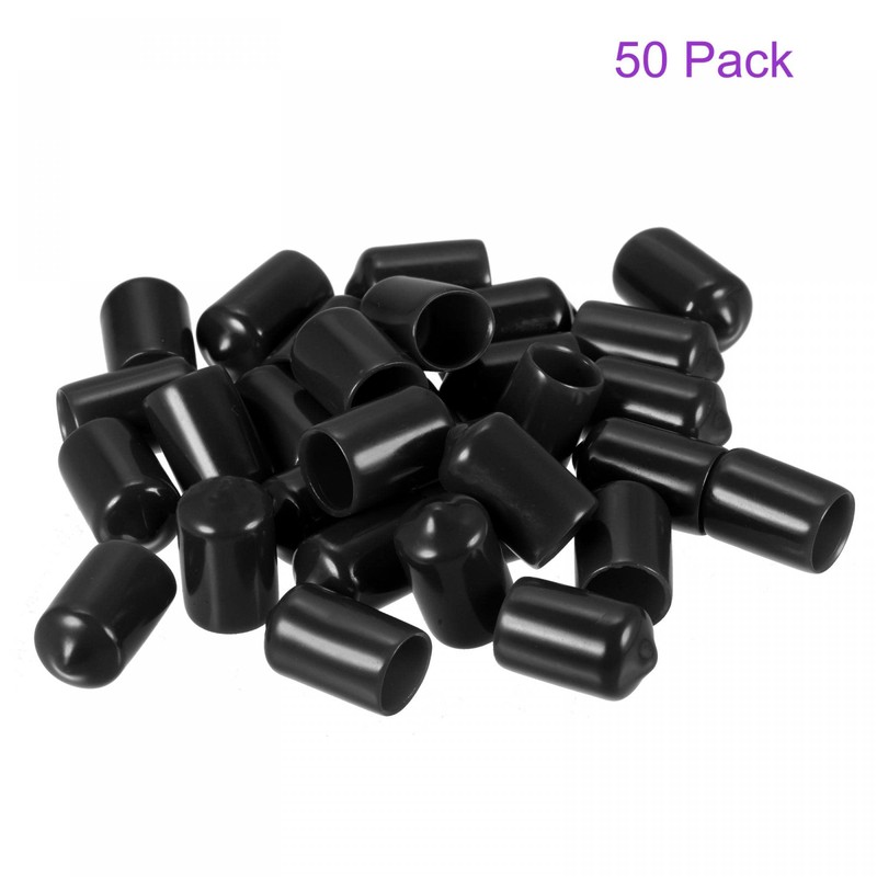 sourcing map Pack of 50 11 mm Protector Rubber End