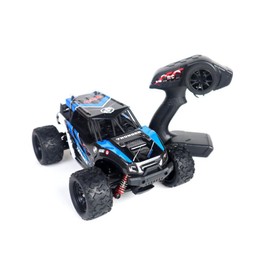 ES-TOYS RC Electric Buggy 1:18 with 2.4 GHz, 40 km/h, 4-Wheel Drive - LiIon - Thunder 312 Inches (Blue)