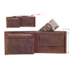 Green Burry Vintage Forest Deer H01 Leather Wallet Brown
