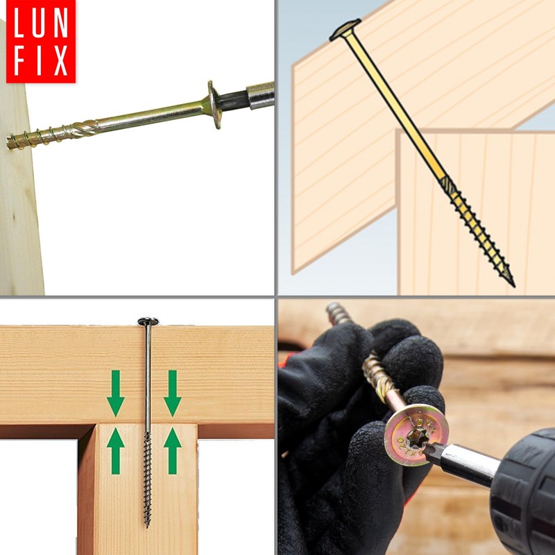 Lun Fix Flat Head Screws 8 x 160 mm |