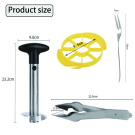 Pineapple Cutter Slicer and Corer, Pineapple Corer and Slicer Tool, Pineapple Corer, Pineapple Cutter, Used to Cut Pineapple Core, Pineapple Peel and Pineapple Slices