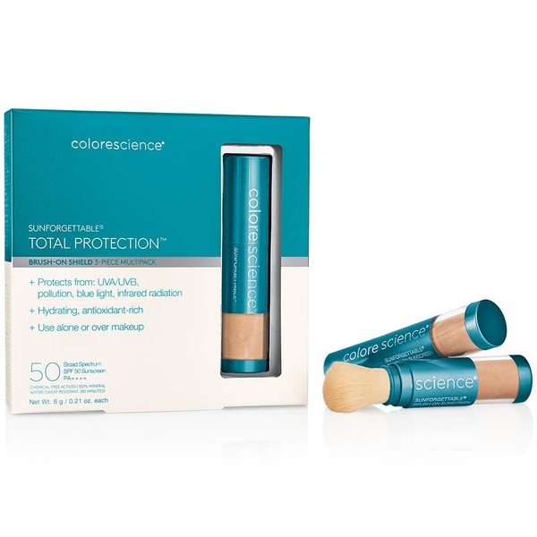 Colorescience Sunforgettable Total Protection Brush-On Shield SPF 50 Multipack - MEDIUM